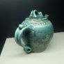 Rare Handmade Green Glazed Teapot Ireland Image 8