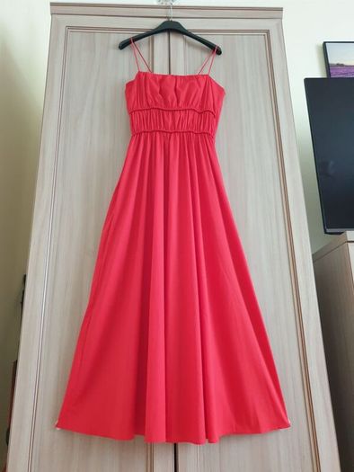 Cos Red Dress Size Uk 14