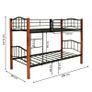 Sturdy Metal Single Bunk Bed Space-Saving Image 3