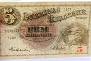 5 Kronor SWEDEN 1952  Banknotes