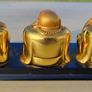 Three brass Buddha figurines Image 5