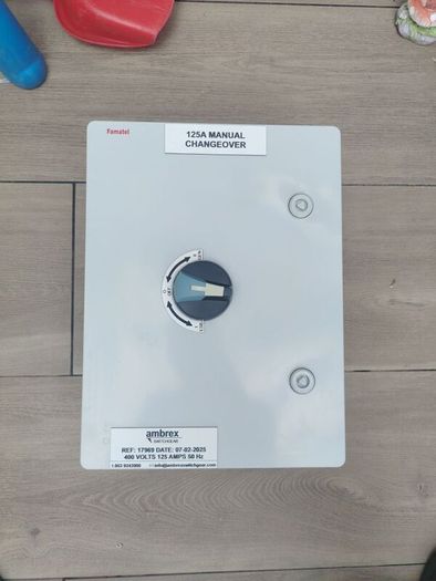 125amp manual changeover switch