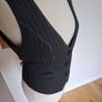 Sophie B Slate Grey Pinstripe Waistcoat Size 8-10 Image 6
