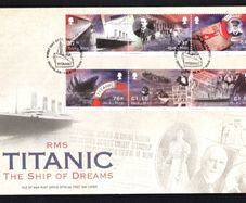 2012 Isle of Man Centenary of the Sinking of Titanic Commemorative Stamps First Day Cover (FDC)