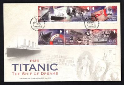 2012 Isle of Man Centenary of the Sinking of Titanic Commemorative Stamps First Day Cover (FDC)