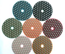 100mm,4" Dry Diamond Polishing Pads +  FREE backer