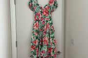 Savida Floral Tiered Maxi Dress With Puff Sleeves - EUR 38 / Small (S)