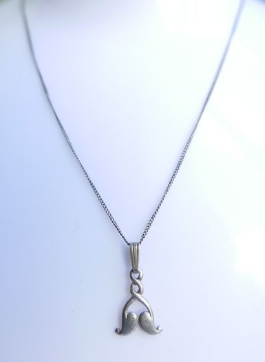 Vintage Sterling Silver 925 Pendant Necklace length 18" - 2,7g