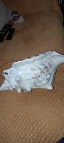 Vintage Staffordshire Pottery Conch Shell