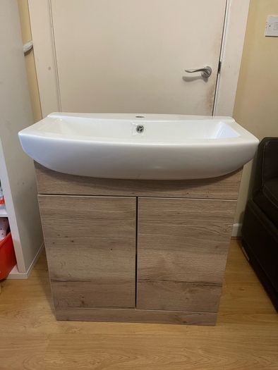 Ikoma Bathroom Vanity Unit & Basin Halifax Oak