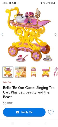 Disney Beauty & the Beast serving trolley