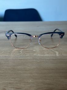 Ray Ban clubmaster Blue & Rose Gold