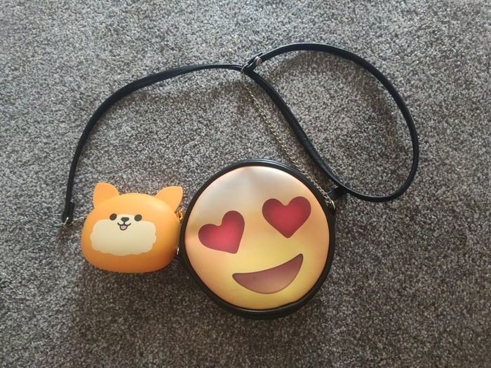 Emoji Bag & Silicone Dog Purse Bundle
