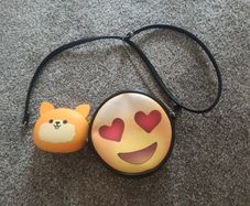 Emoji Bag & Silicone Dog Purse Bundle