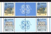 1990 Ireland Europa: Post Office Building Stamps Gutter Pairs Mint Never Hinged (MNH).