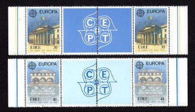 1990 Ireland Europa: Post Office Building Stamps Gutter Pairs Mint Never Hinged (MNH).