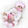 Realistic Reborn Dolls 22inch 55cm Lifelike Baby Dolls Soft Silicone Vinyl Weighted Cloth Body with Feeding Kit Reborn Dolls Girls Image 3
