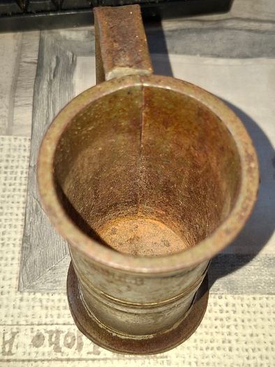 Rare 13 Piece Lot of Antique Chavagnat Tin Measuring Demi-Litre from Paris, France, dating  approximately 1800s.