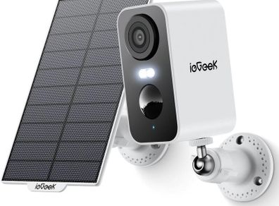 Solar Security Camera Outdoor Wireless with Color Night Vision, Battery CCTV Camera Systems, WiFi Outdoor Camera Home Security Camera, Sound Floodlight Alarm, Motion Detection