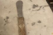 Vintage 70's Wooden Handled Butter Knife.