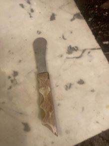 Vintage 70's Wooden Handled Butter Knife.