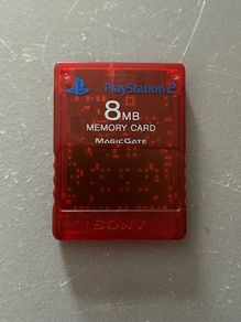 PlayStation 2 PS2 Transparent Red Memory Card