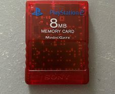 PlayStation 2 PS2 Transparent Red Memory Card