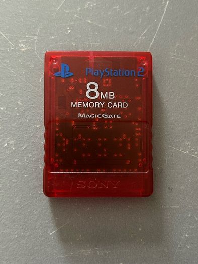 PlayStation 2 PS2 Transparent Red Memory Card