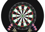 Professional Dart Set with Dartboard and Surround Sisal Steel