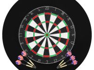 main image for ad Professional Dart Set with Dartboard and Surround Sisal Steel