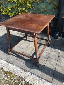 Table with barley twist legs and castors