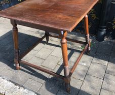 Table with barley twist legs and castors