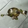 Large Modern Statement Citrine, Peridot & Pearl Pendant with Chain. Sterling Silver Image 10