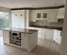 Large Shaker Kitchen with Island and Genuine Stone Worktops Miele and Neff Appliances