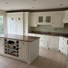 Large Shaker Kitchen with Island and Genuine Stone Worktops Miele and Neff Appliances