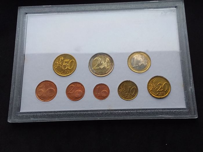 Netherlands 2003 Euro Coin Set - Complete 8-Coin Brilliant Uncirculated (BU) Set In Display Case