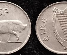 [#1225] - Ireland 1978 | 5 Pence | Irish 5p | Bull | KM.22 | High Grade