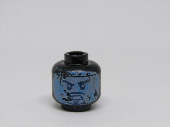 LEGO Iron Man Minifigure Marvel Avengers Super Heroes Minifigure Head This is A Prototype Error Test Print Printed On The Wrong Colour Head Black Head Rare And Hard To Find