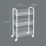 Service Trolley Siena with 3 Stages, Metal, White, 23 x 41 x 63 cm (FREE POSTAGE) Image 5