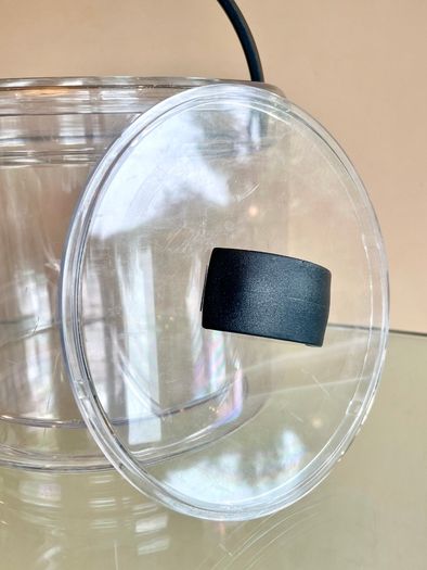 Vintage 80's Bodum Designer Double Wall Ice Bucket, Danish, Acrylic, "Shiro"