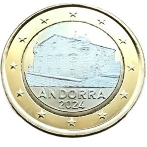 Andorra 1 Euro Regular National Coin 2024. Uncirculated.