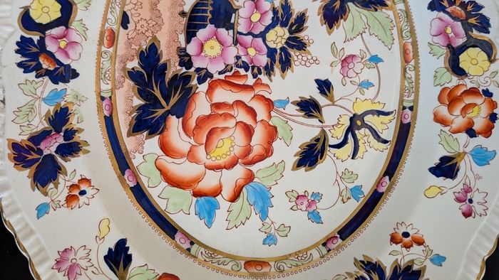 Vintage Mason's Ironstone Mandarin Oval Platter / Large Serving Dish