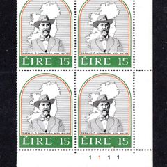 1981 Ireland 150th Anniversary of the Birth of Jeremiah O'Donovan Rossa Commemorative . Stamps Plate Block 1111 Mint Never Hinged (MNH)
