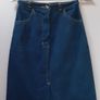 vintage denim skirt 100% cotton Image 4