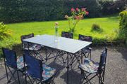 Portable Folding Table &amp; 6 Chair Set