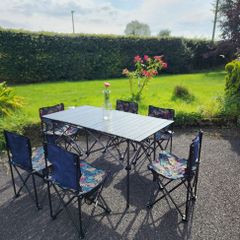 Portable Folding Table & 6 Chair Set