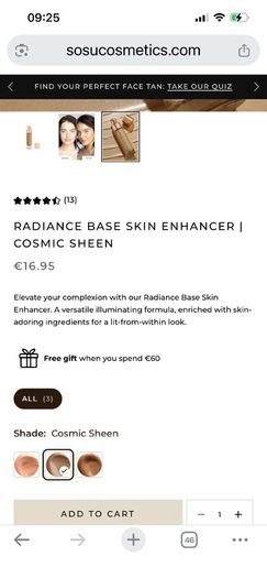 SOSU Cosmetics Radiance Base Skin Enhancer. Cosmic Sheen