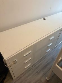 White storage unit