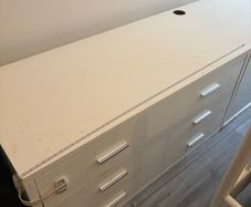 White storage unit