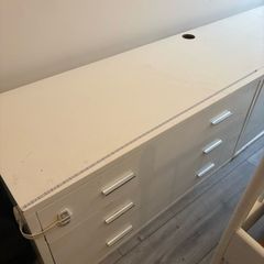 White storage unit